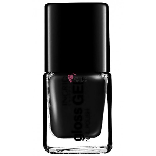 Lac de Unghii Gloss Gel Effect Ingrid 7 ml, 538 negru Dark Black